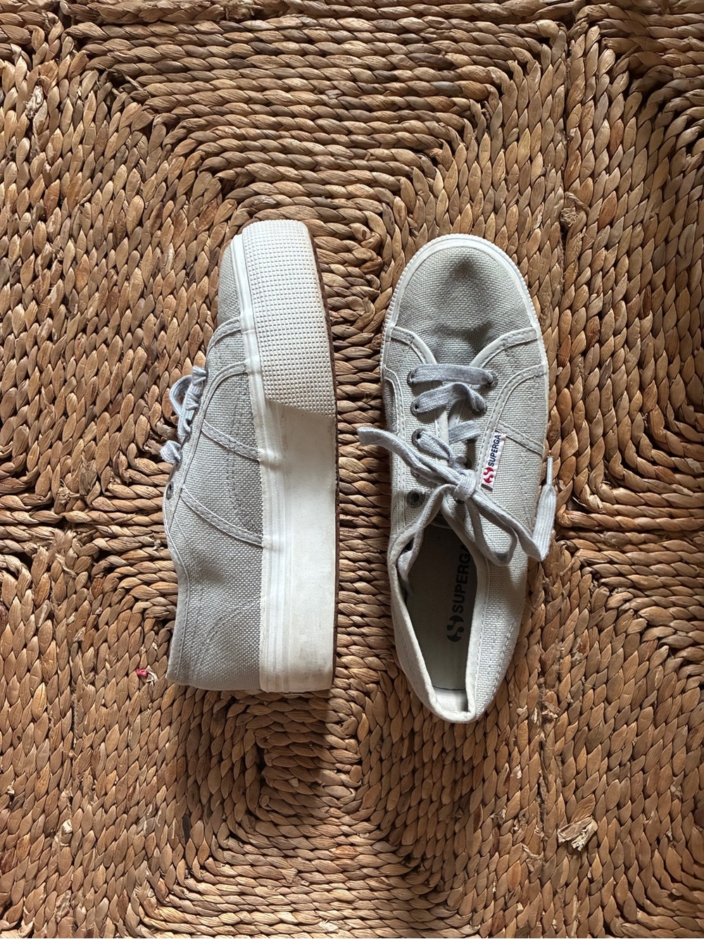 Platform gray Superga sneakers